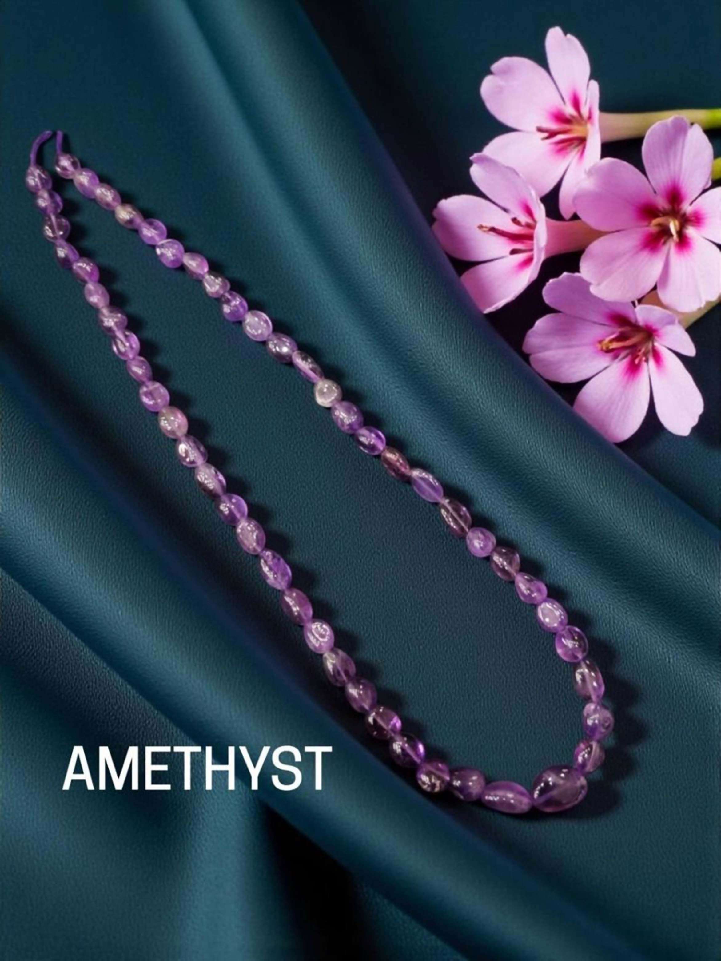 Joban Fashion Women Lavender Gemstone Necklaces, Amethyst Graduated | Grocsy