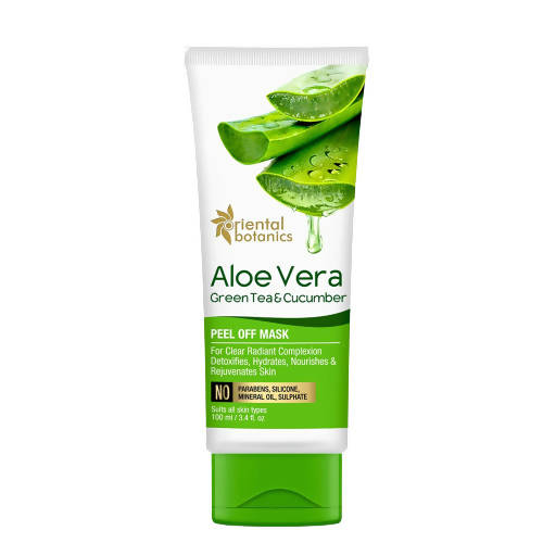 Oriental Botanics Aloe Vera Green Tea & Cucumber Peel Off Mask | Grocsy