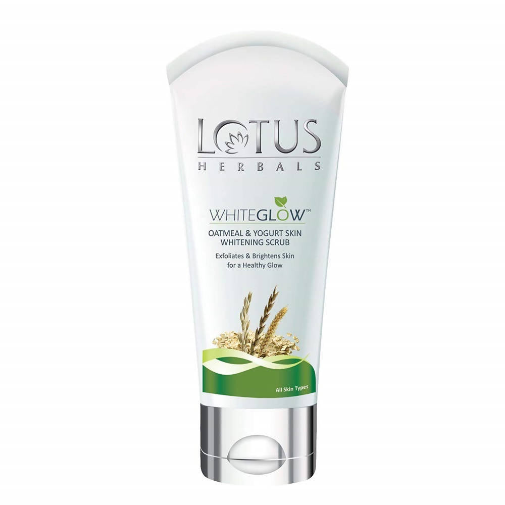 Lotus Herbals White Glow Oatmeal And Yogurt Skin Whitening Scrub | Grocsy