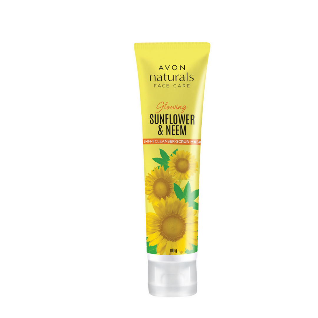 Avon Naturals Sunflower & Neem 3 In 1 Cleanser Scrub Mask | Grocsy