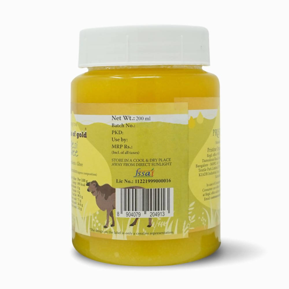 Pristine Fields of Gold - Desi Ghee | Vedic Bilona Method | Churned From Curd | Pure & Natural | | Grocsy