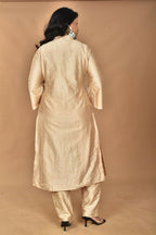 Morchari Women And Hand Embroidery Co-Ord Set-Beige | Grocsy