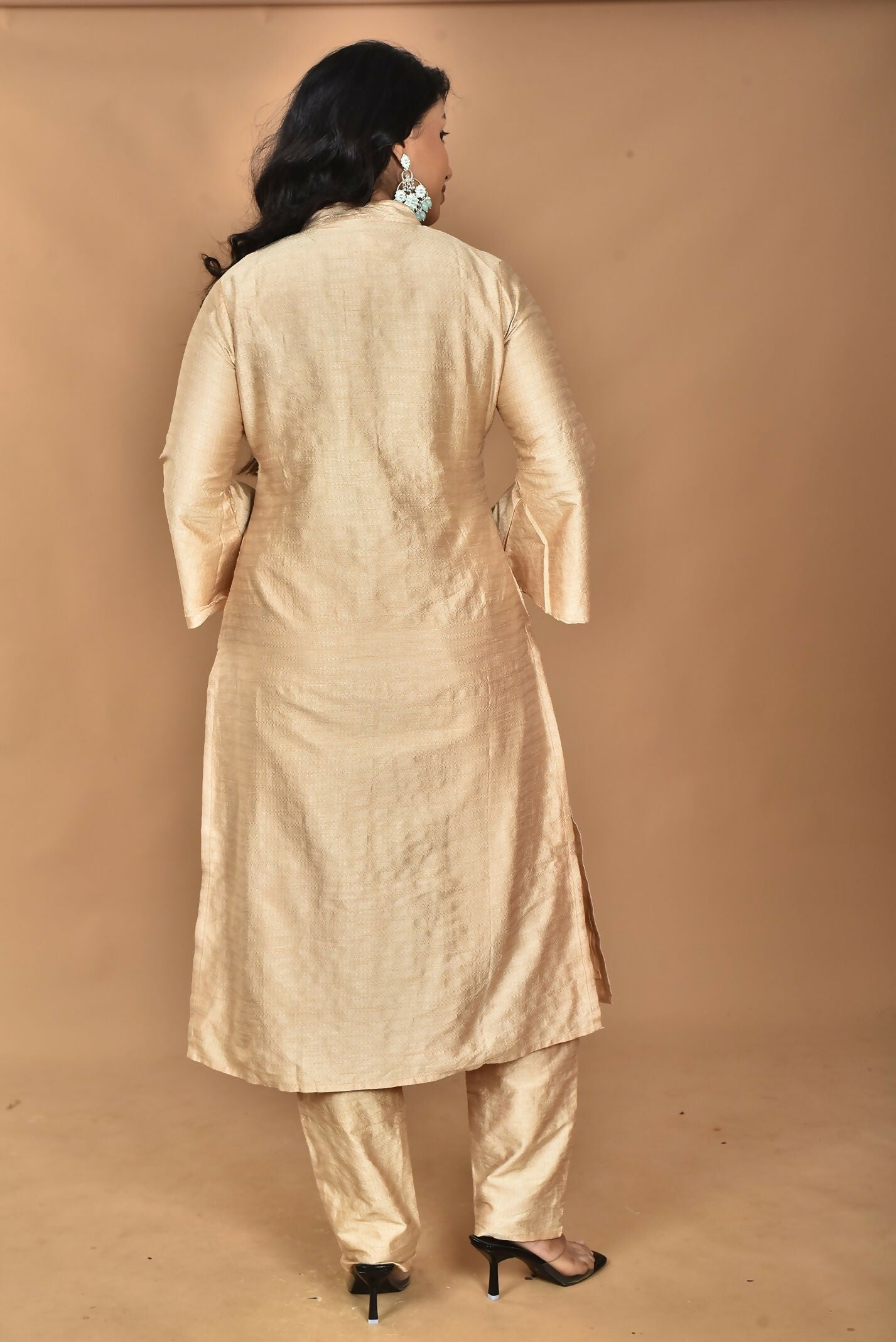 Morchari Women And Hand Embroidery Co-Ord Set-Beige | Grocsy