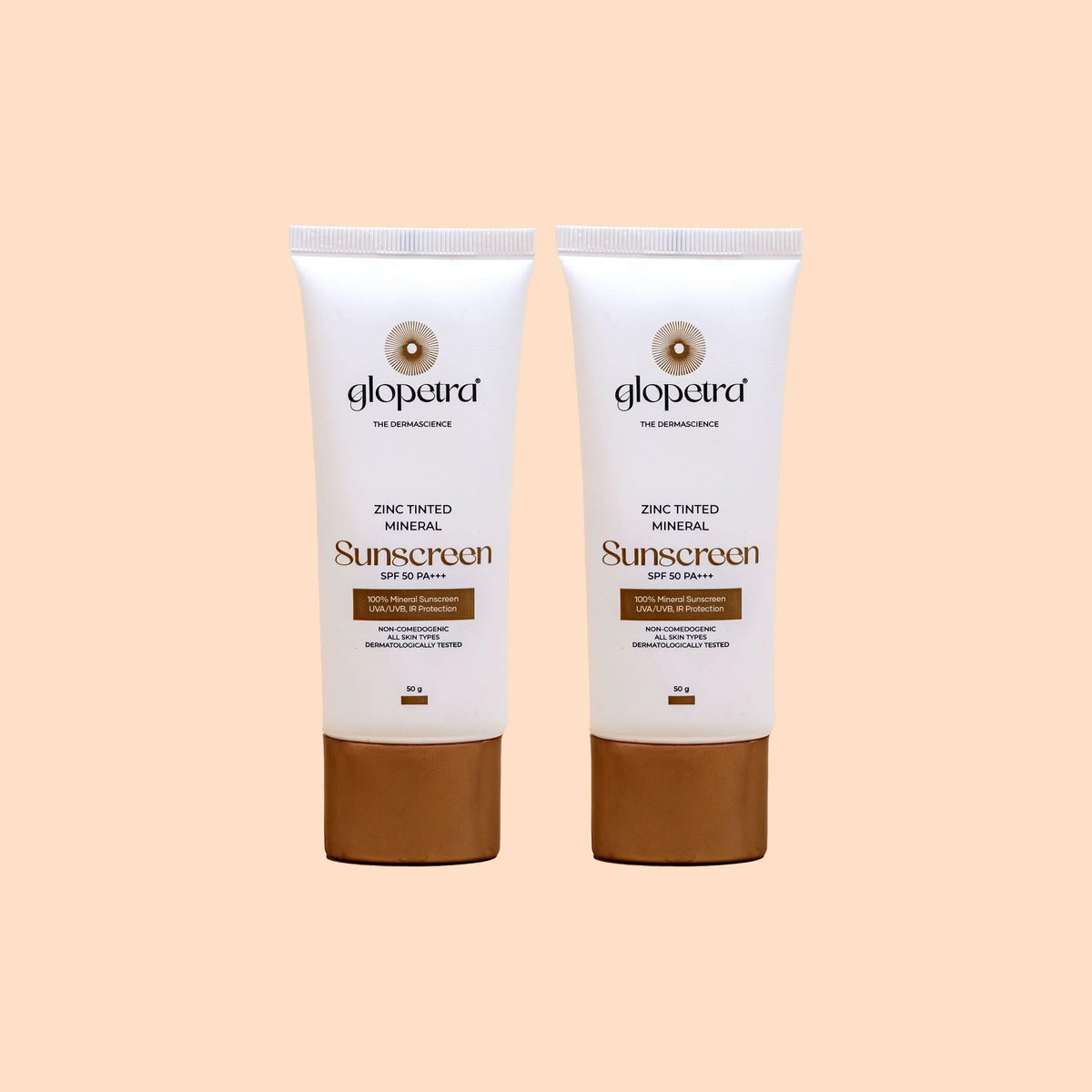 Glopetra Zinc Tinted Mineral Sunscreen Spf 50 Pa+++ | Grocsy