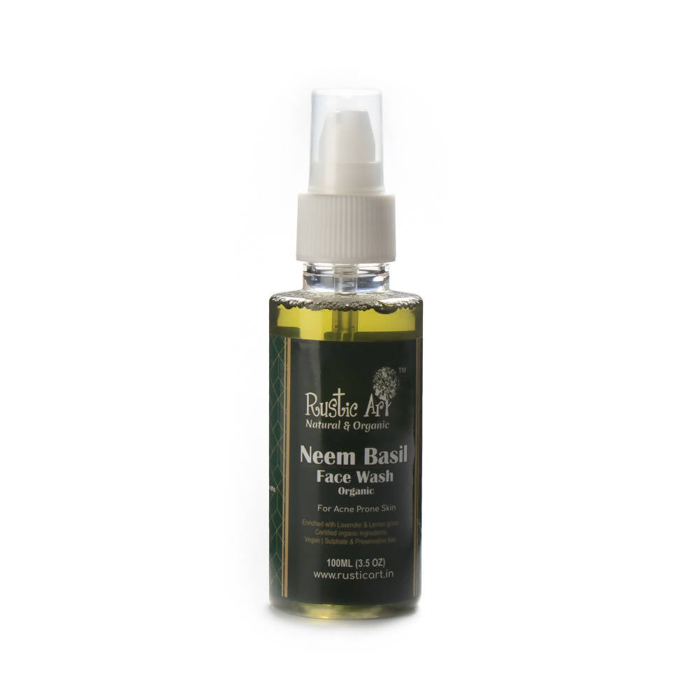 Rustic Art Organic Neem Basil Face Wash | Grocsy