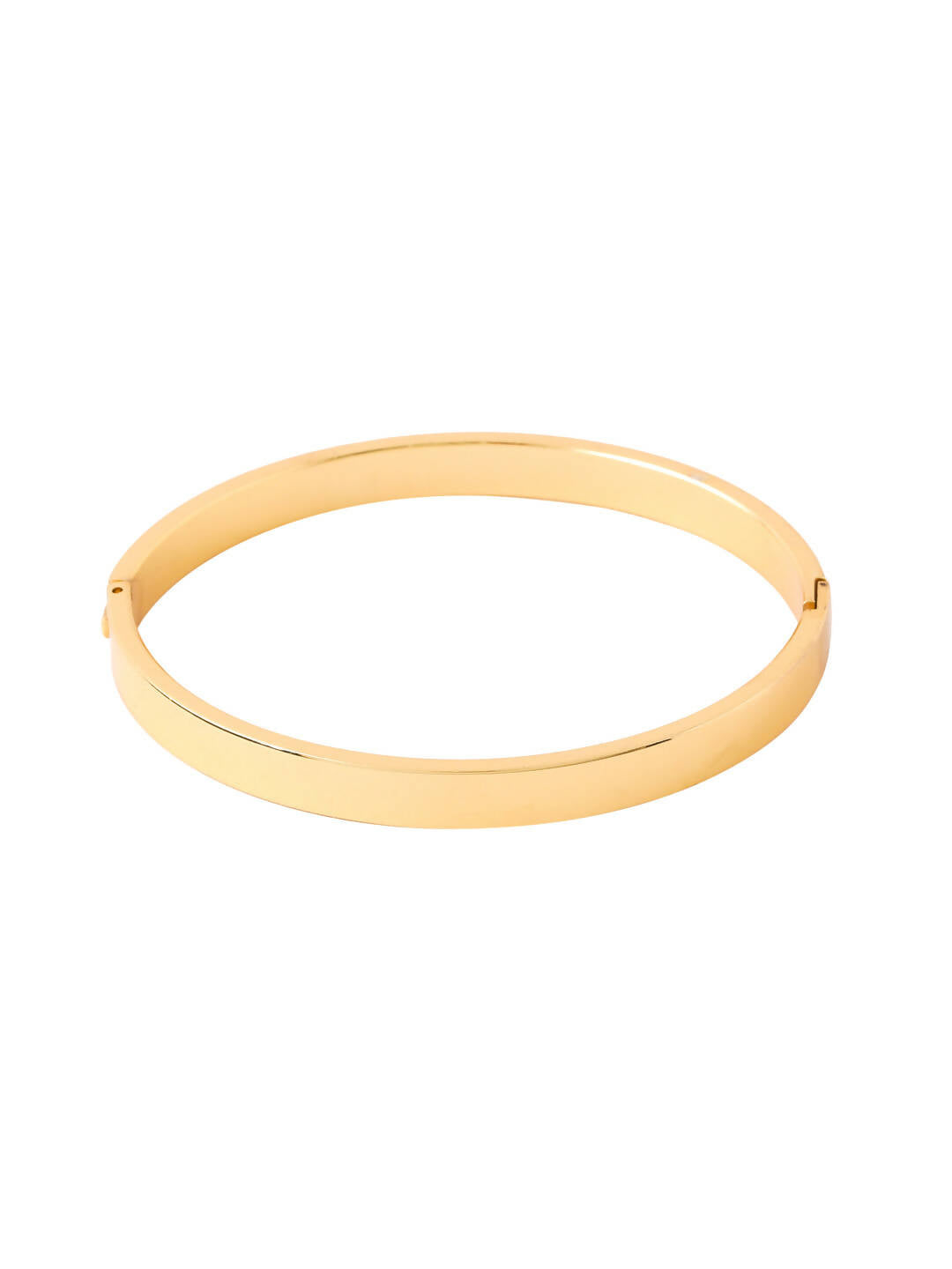NVR Men's Gold Metal Interlock Kada Bracelet | Grocsy