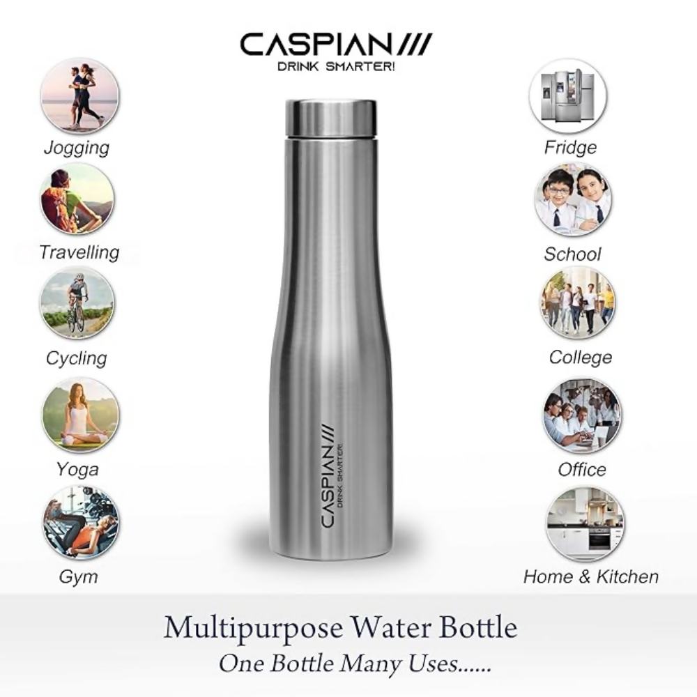 CASPIAN /// Aqua Stainless Steel Water Bottle | Grocsy