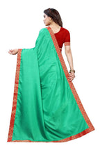 Vamika Rama Green Dola Silk Border Saree (Kirti Rama) | Grocsy