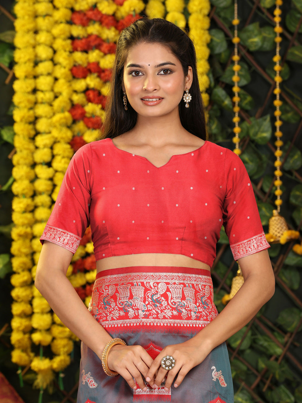 Shree Shyam Fashion Silk Grey Saree | Grocsy