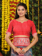 Shree Shyam Fashion Silk Grey Saree | Grocsy