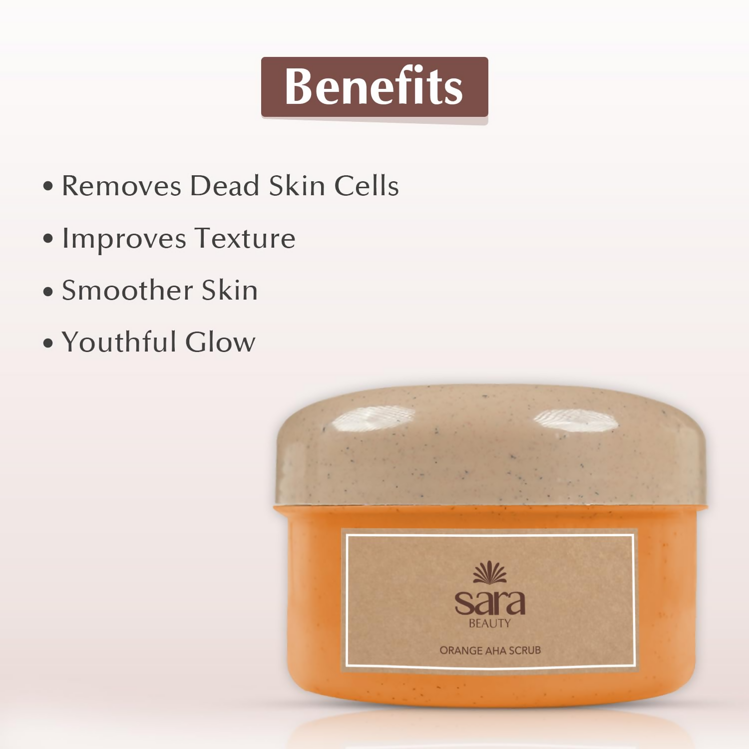 Sara Soul of Beauty Orange AHA Scrub Enriched with Vitamin C | Grocsy