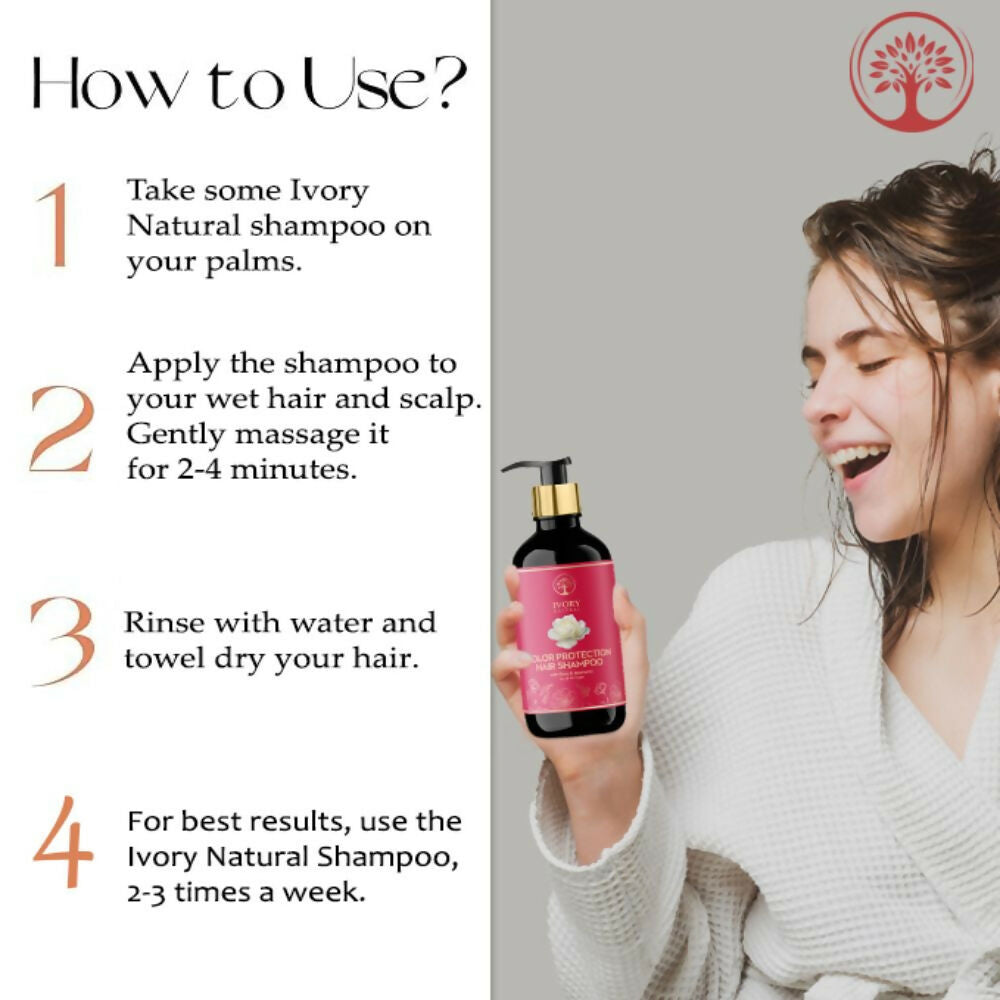 Ivory Natural Color Protection Hair Shampoo - Natural Solution For Coloured Hair | Grocsy