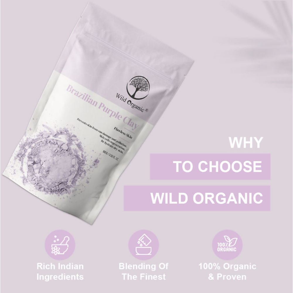 Wild Organic Brazilian Purple Flawless Skin Clay Powder | Grocsy