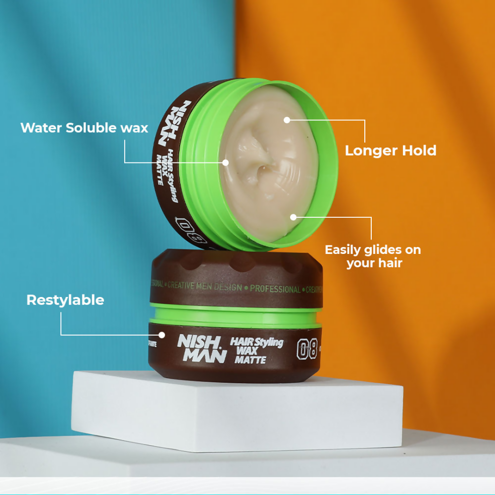 Nishman Matte Hair Styling Wax | Grocsy