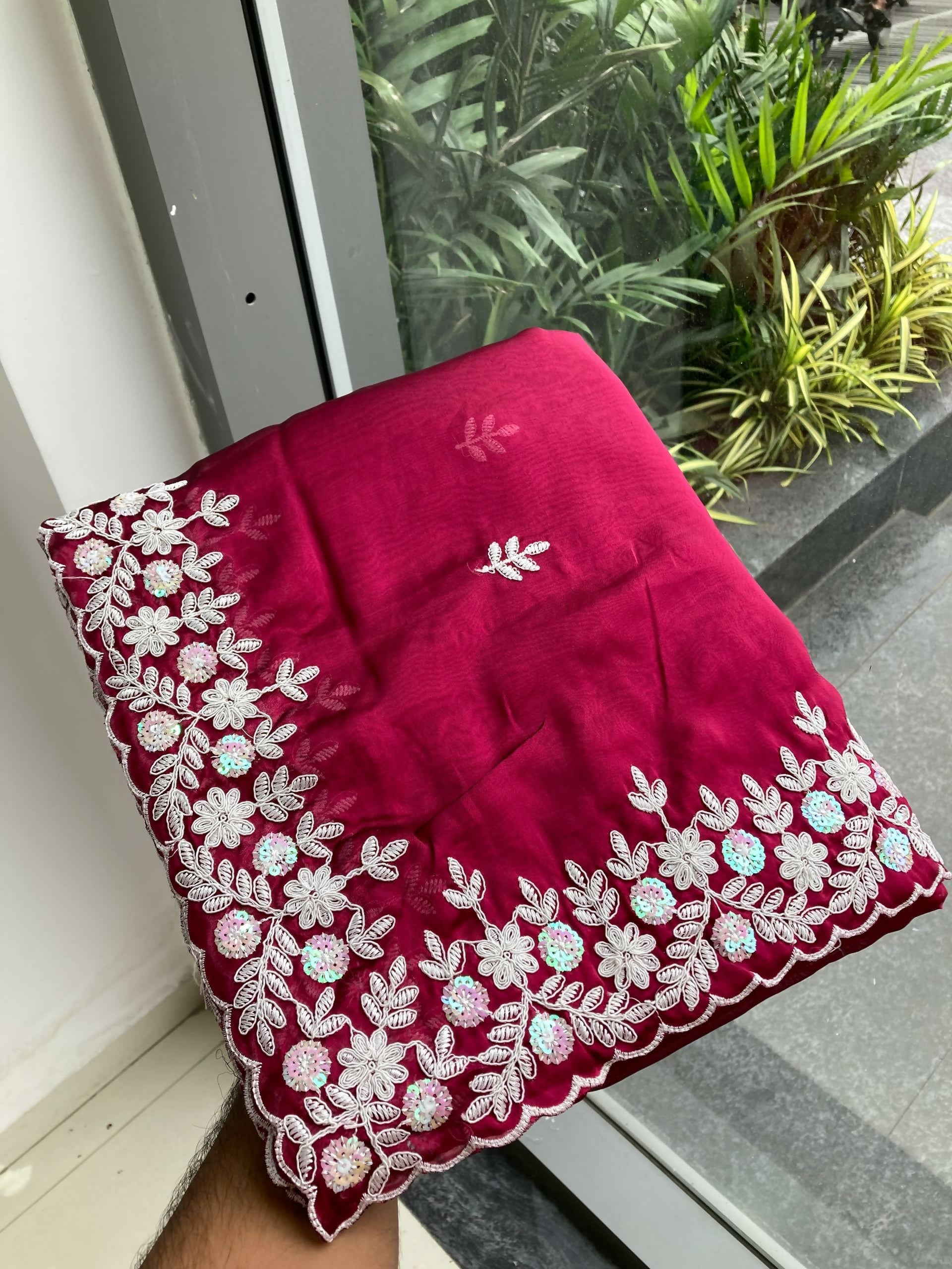 Teeya Creation New Trendy Party Wear Soft Silk Saree-Pink | Grocsy