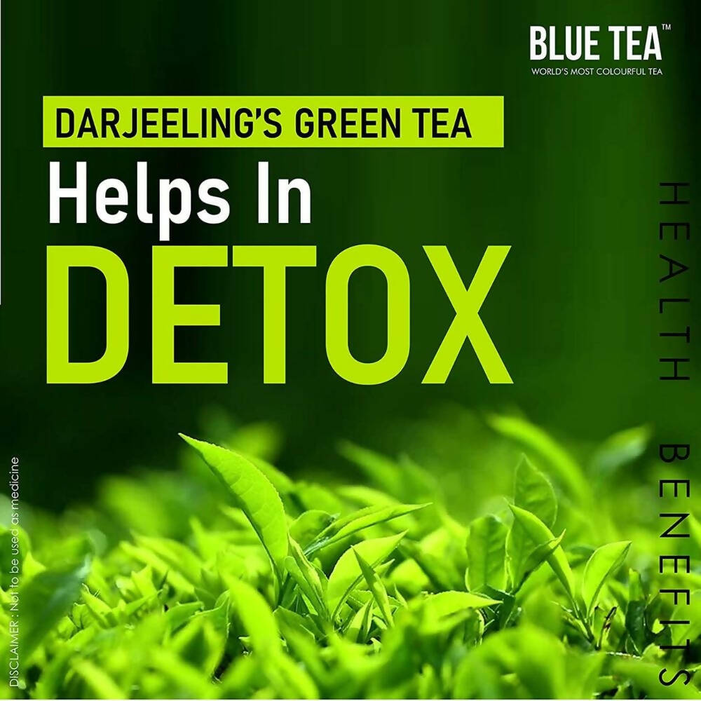 Blue Tea Organic Hibiscus Green Tea | Grocsy