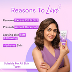 Lacto Calamine Face Wash with Kaolin Clay, Niacinamide & Vitamin E for All Skin Types | Grocsy