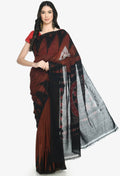 Vamika Sambalpuri Ikat Cotton Kargil Brown & Black Saree | Grocsy