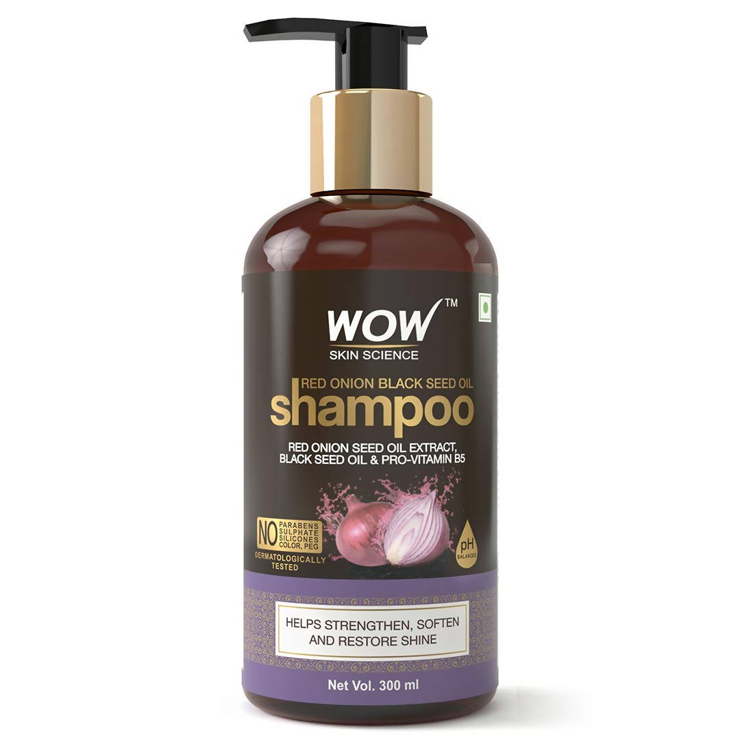 Wow Skin Science Onion & Collagen Anti Hairfall Shampoo For Strenghtens Roots & Prevents Hair Breakage | Grocsy