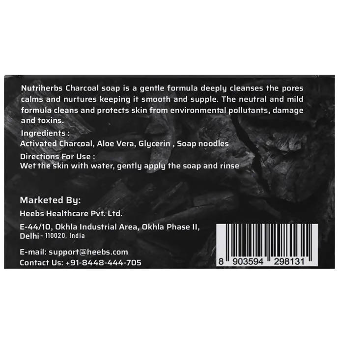 Nutriherbs Aloevera Activated Charcoal Soap | Grocsy
