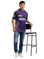 Kolkata Knight Riders Men Purple Printed Half Sleeves Jersey IPL, T20 | Grocsy