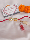 Designer kundan Rakhi - Ruby Raang | Grocsy