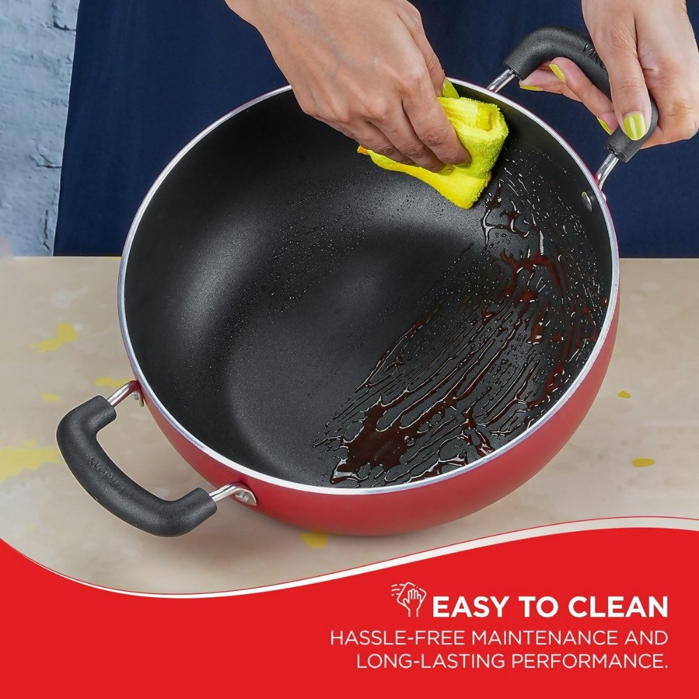 Vinod Zest Deep Kadhai with Glass Lid | Grocsy