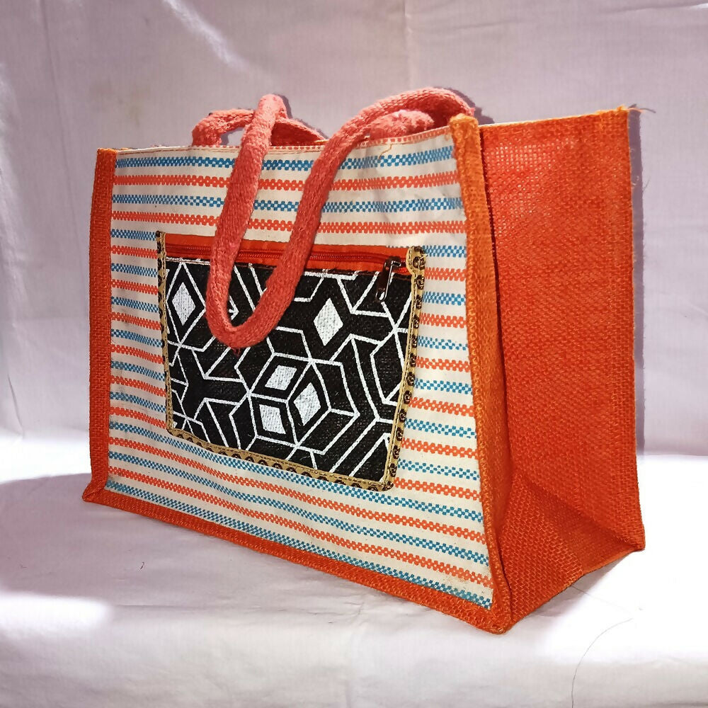 Jute Ladies Fashion Bags Combo - Big & Small | Grocsy
