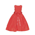 Asmaani Baby Girl's Red Color Satin Fashionable Maxi Full Length Dress (AS-DRESS-22011) | Grocsy
