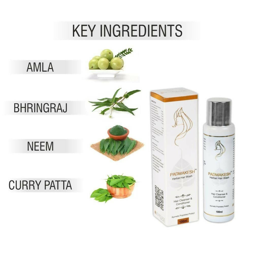 Bio Resurge Life Padmakesh Herbal Hair Wash - Hair Cleanser And Conditioner | Grocsy