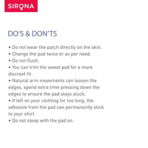 Sirona Underarm Sweat Pads | Grocsy