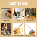 Shuddh Natural Royal Brass Strainer - Loose Leaf Tea | Grocsy