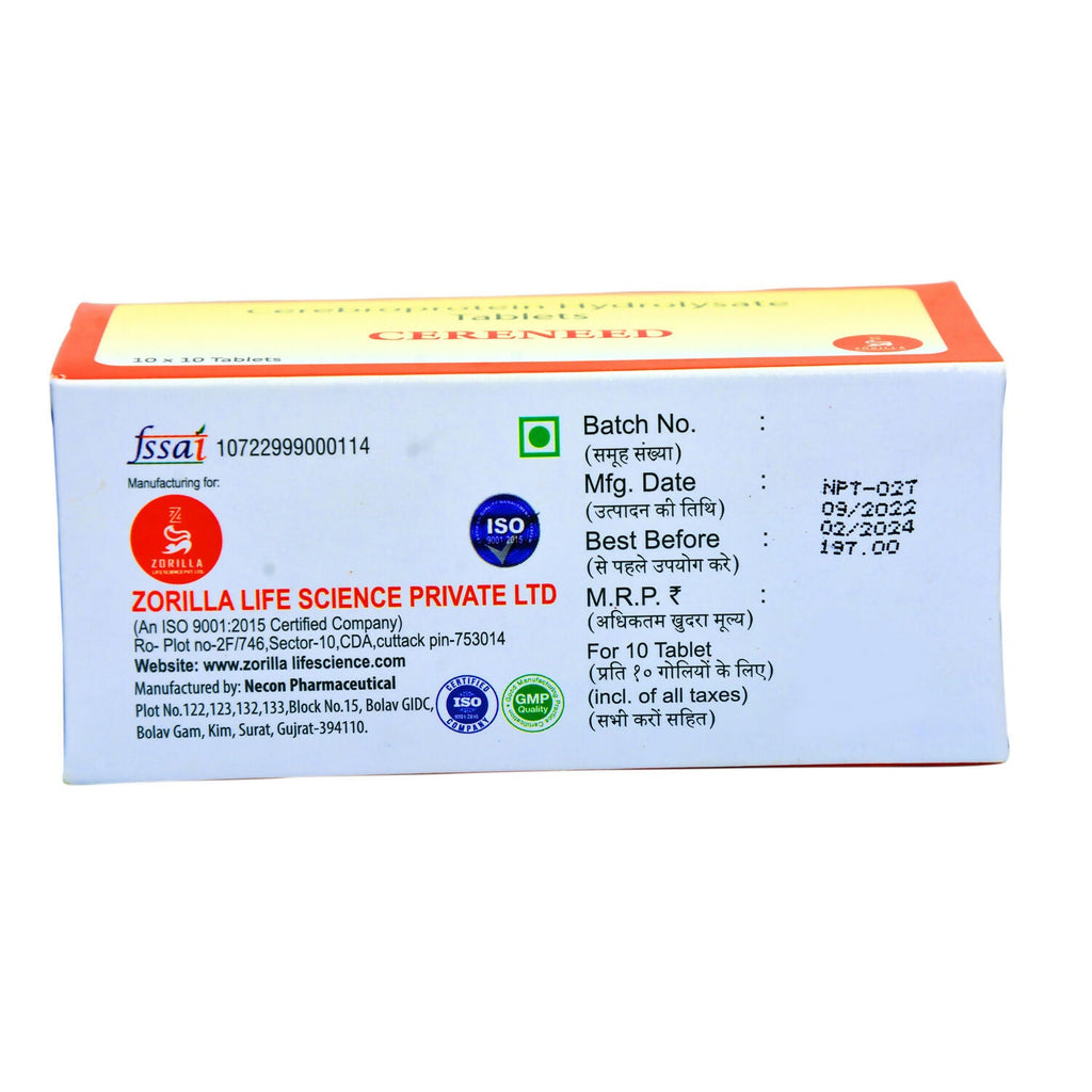 Zorilla Life Science Cereneed Tablets