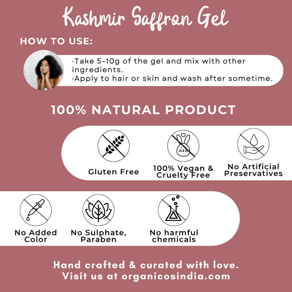 Organicos Kashmir Saffron Gel | Grocsy