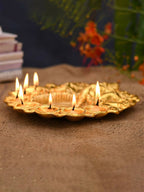 Craftvatika Gold-Toned Metal Lord Ganesha Design Kuber Diya | Grocsy