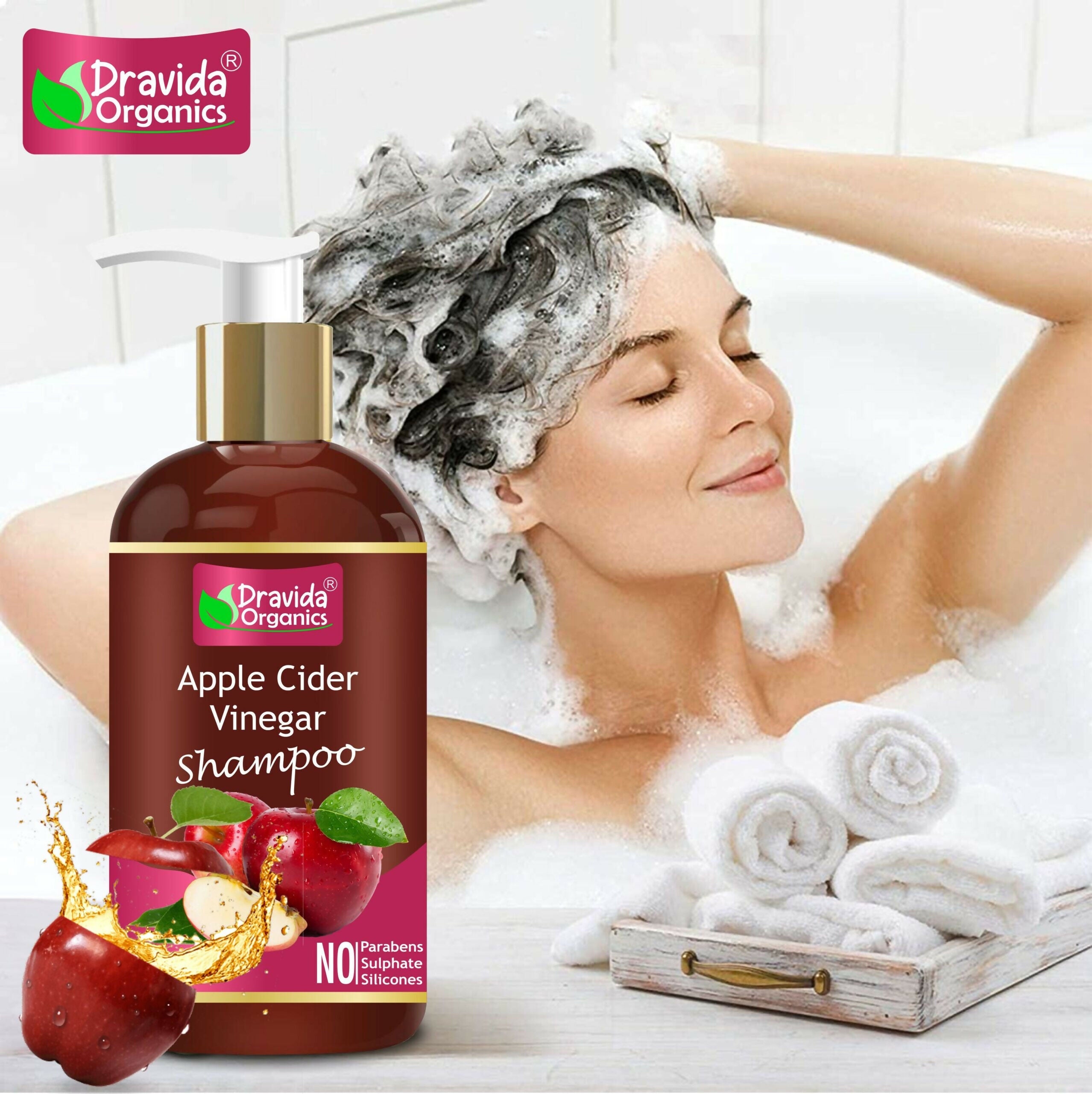 Dravida Organics Apple Cider Vinegar Shampoo | Grocsy