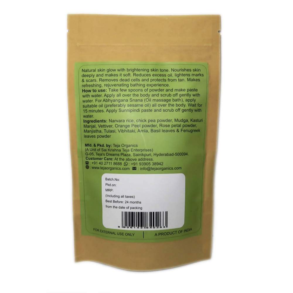 Teja Organics Bath Powder (Sunnipindi) | Grocsy