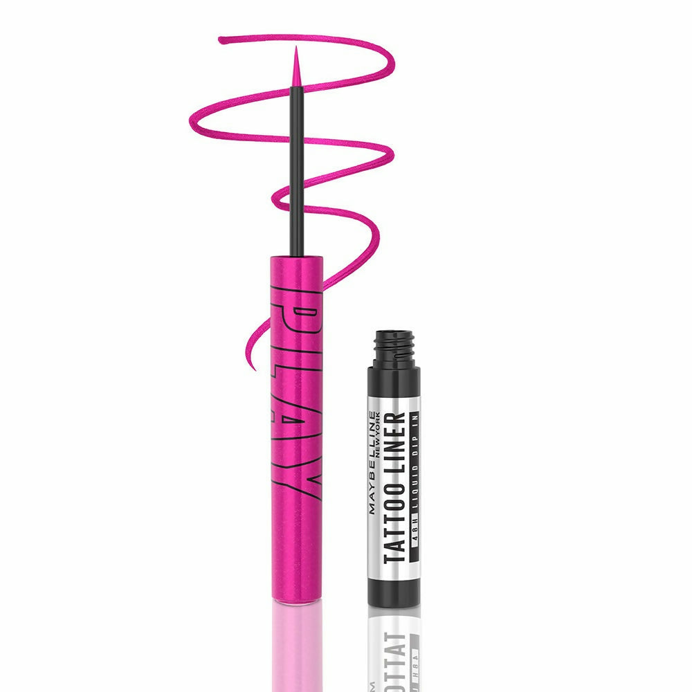 Maybelline New York Tattoo Play Colored Liquid Eyeliner - Punch (Pink) | Grocsy