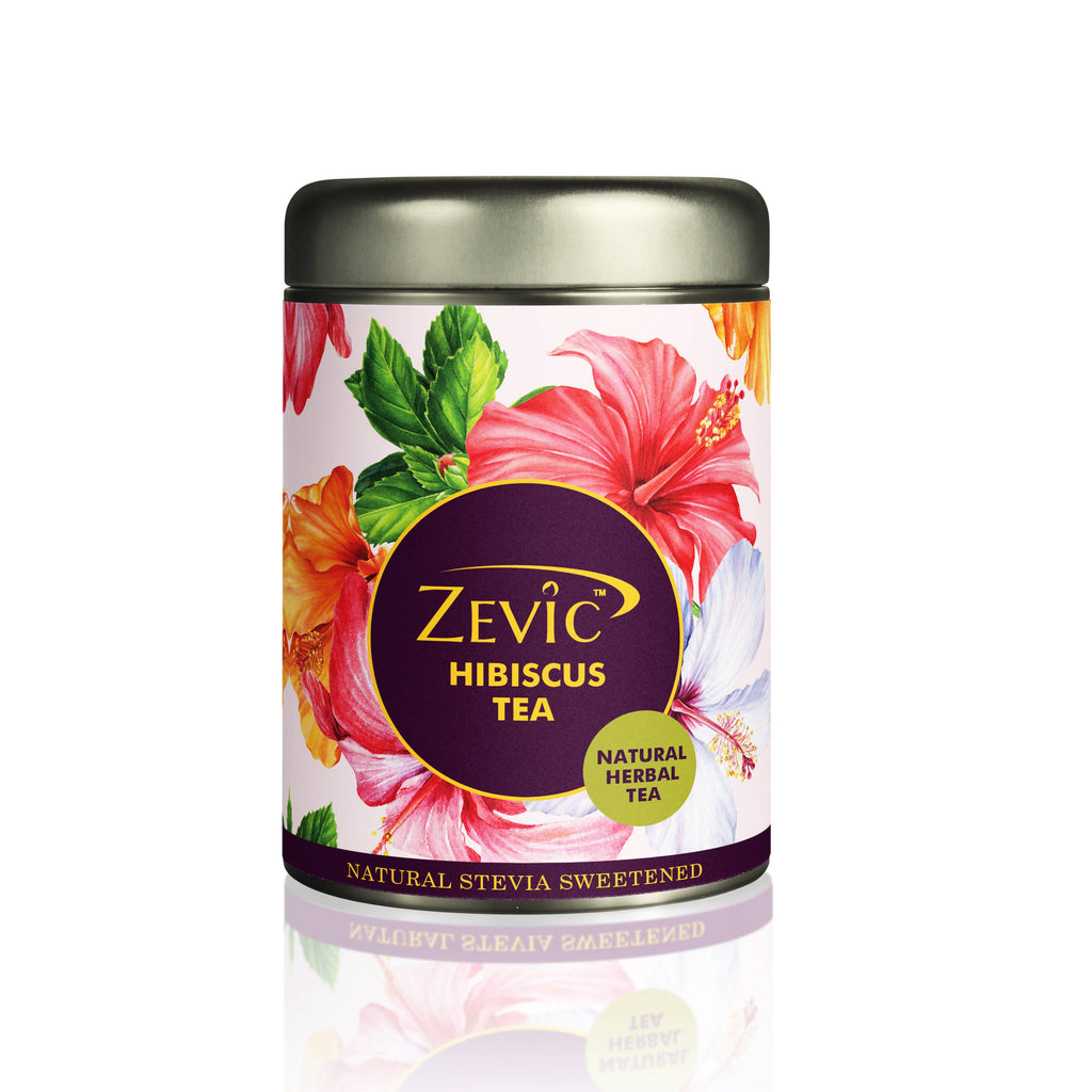 Zevic Premium Hibiscus Flowers Herbal Green Tea | Grocsy