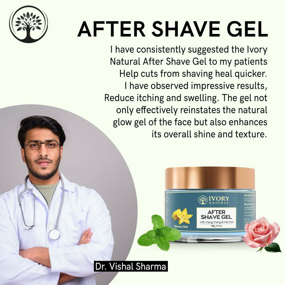 Ivory Natural After Shave Gel For Gentle Post-Shave, Reduced Facial Worries | Grocsy