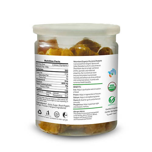 Nature Land Organics Dry Amla Candy Chatpata | Grocsy