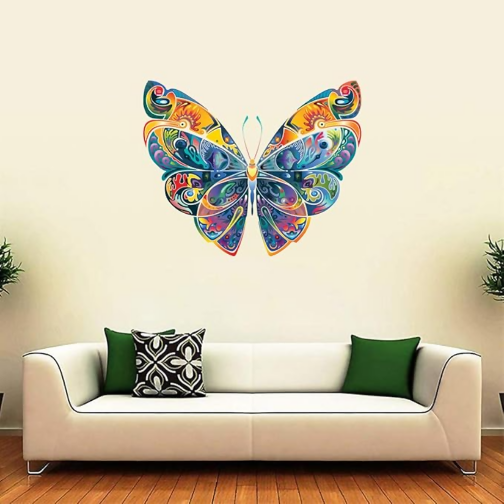 Rangoli White Glossy Vinyl Wall Sticker Premium | Grocsy