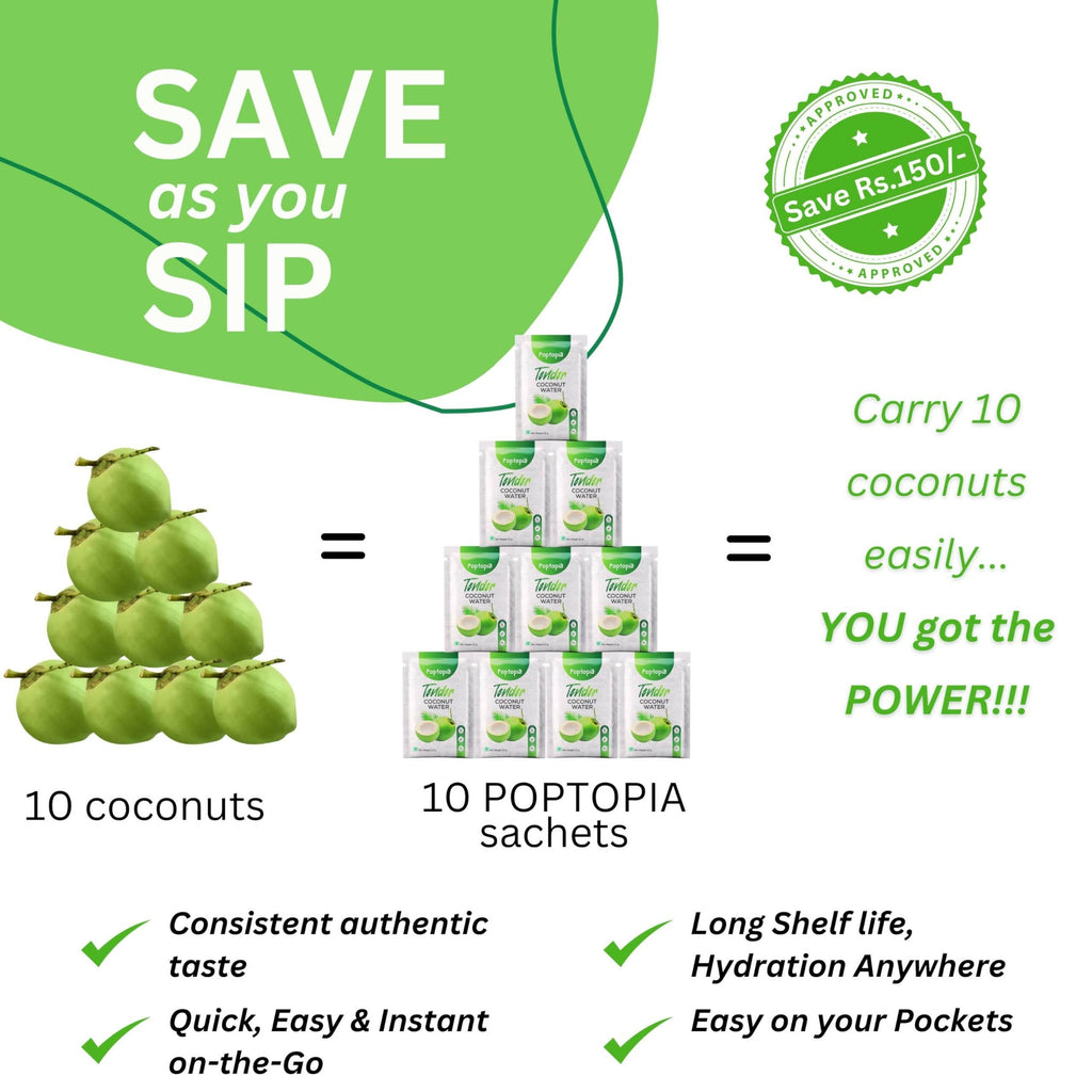 Poptopia Tender Coconut Water Powder | Grocsy