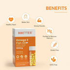 BBETTER Omega 3 Fish Oil Capsules for Women & Men | Grocsy