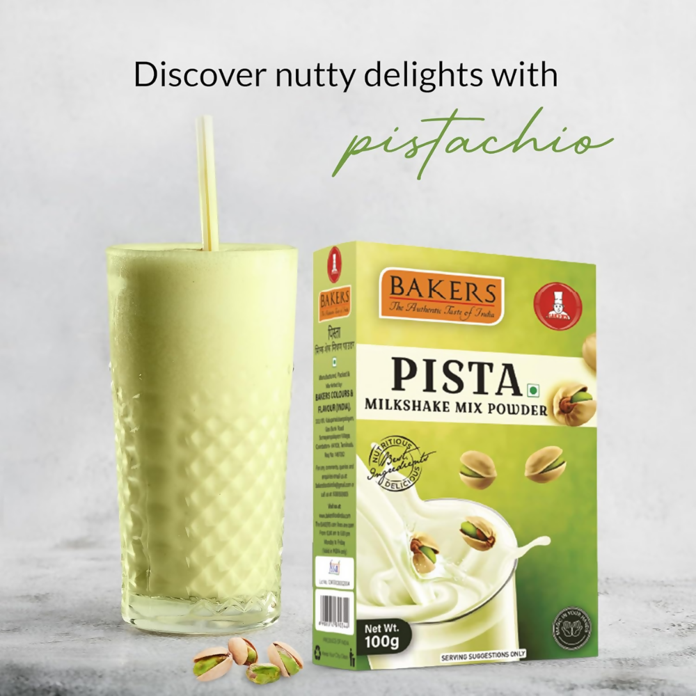 BAKERS Milk Shake Mix Powder - Pista Flavor | Grocsy