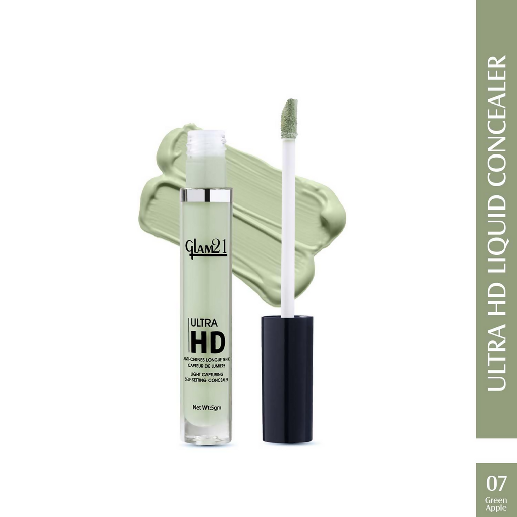 Glam21 Ultra HD Liquid Concealer for HD Finish - Green Apple | Grocsy