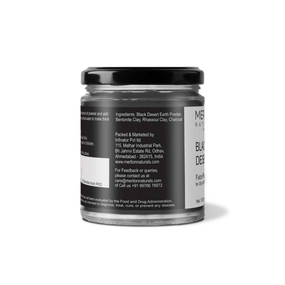 Merlion Naturals Black Desert Face Pack Powder | Grocsy