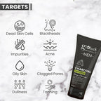 Globus Naturals Anti Pollution & Anti Acne Detox Charcoal Face Scrub for Men | Grocsy