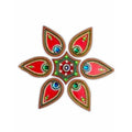 Flower Shaped 6 piece Rangoli Floor Design for pooja decoration and Wall Decoration | Grocsy