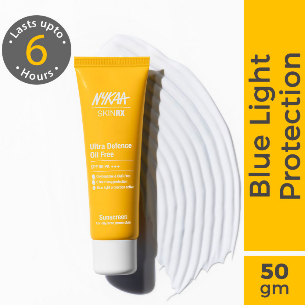 Nykaa SkinRX Ultra Defence Oil Free Sunscreen SPF 50 PA +++ | Grocsy